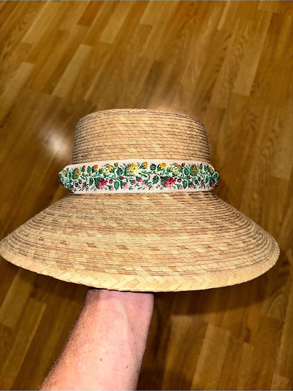 Sarah Bray Mommy & Me Bermuda Wildflower Sun Hat Beige/Green- Child’s Hat Only